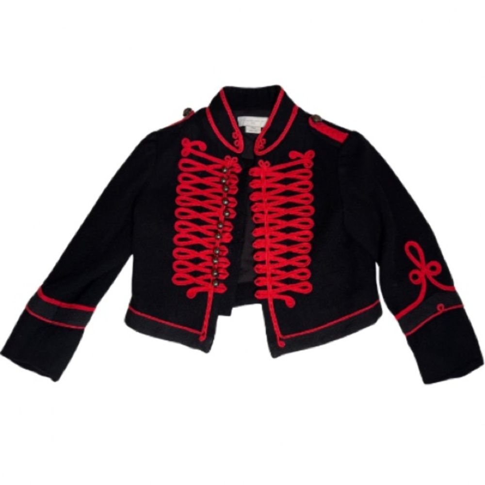 NWOT SOLD OUT Stella McCartney Kids Military Band Black & Red Jacket Sz 6